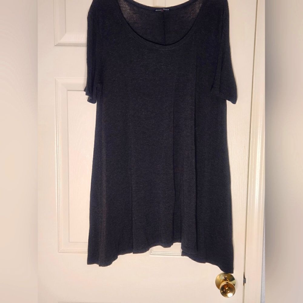 Brandy Melville One Size Charcoal Gray Women's Swing Top Tunic Made in ITALY